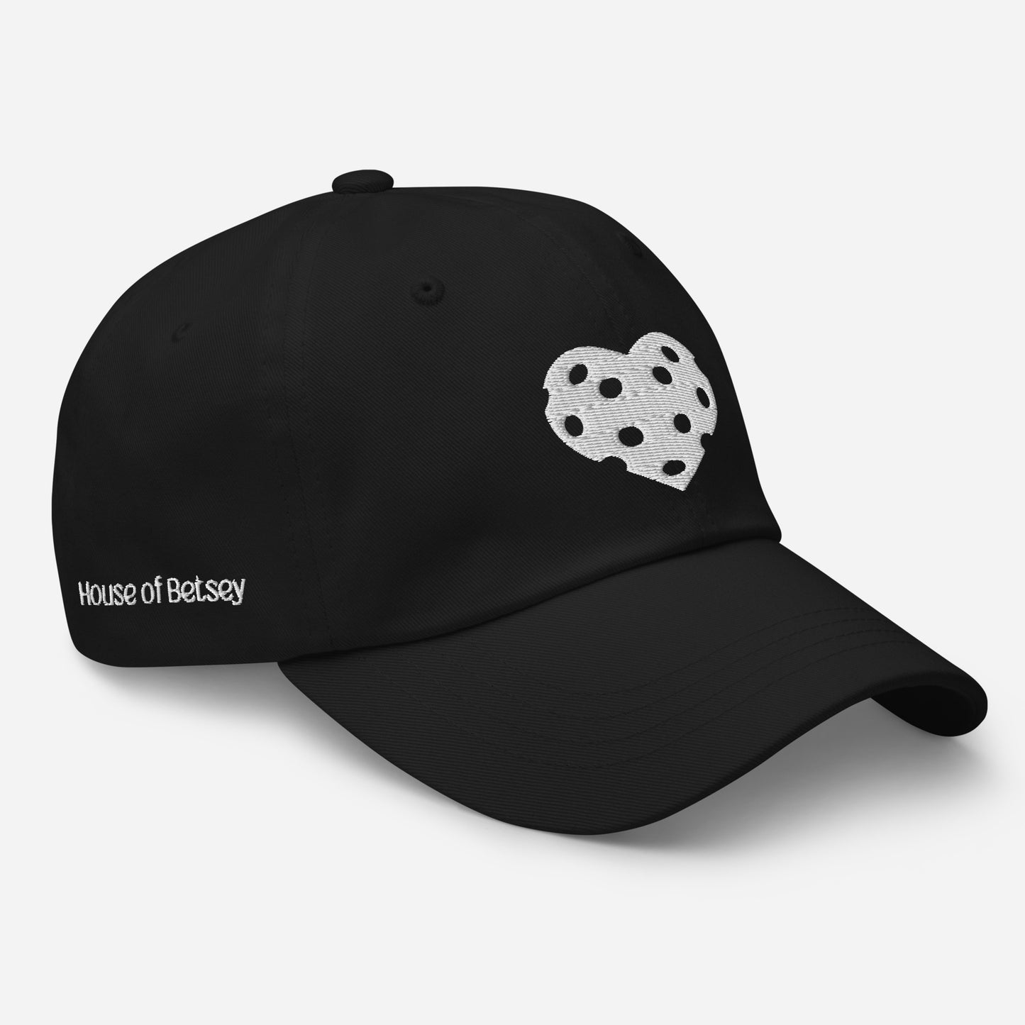 black pickleball love hat