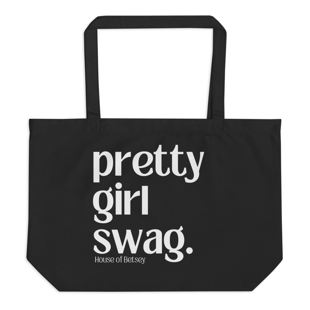 pretty girl swag organic black tote