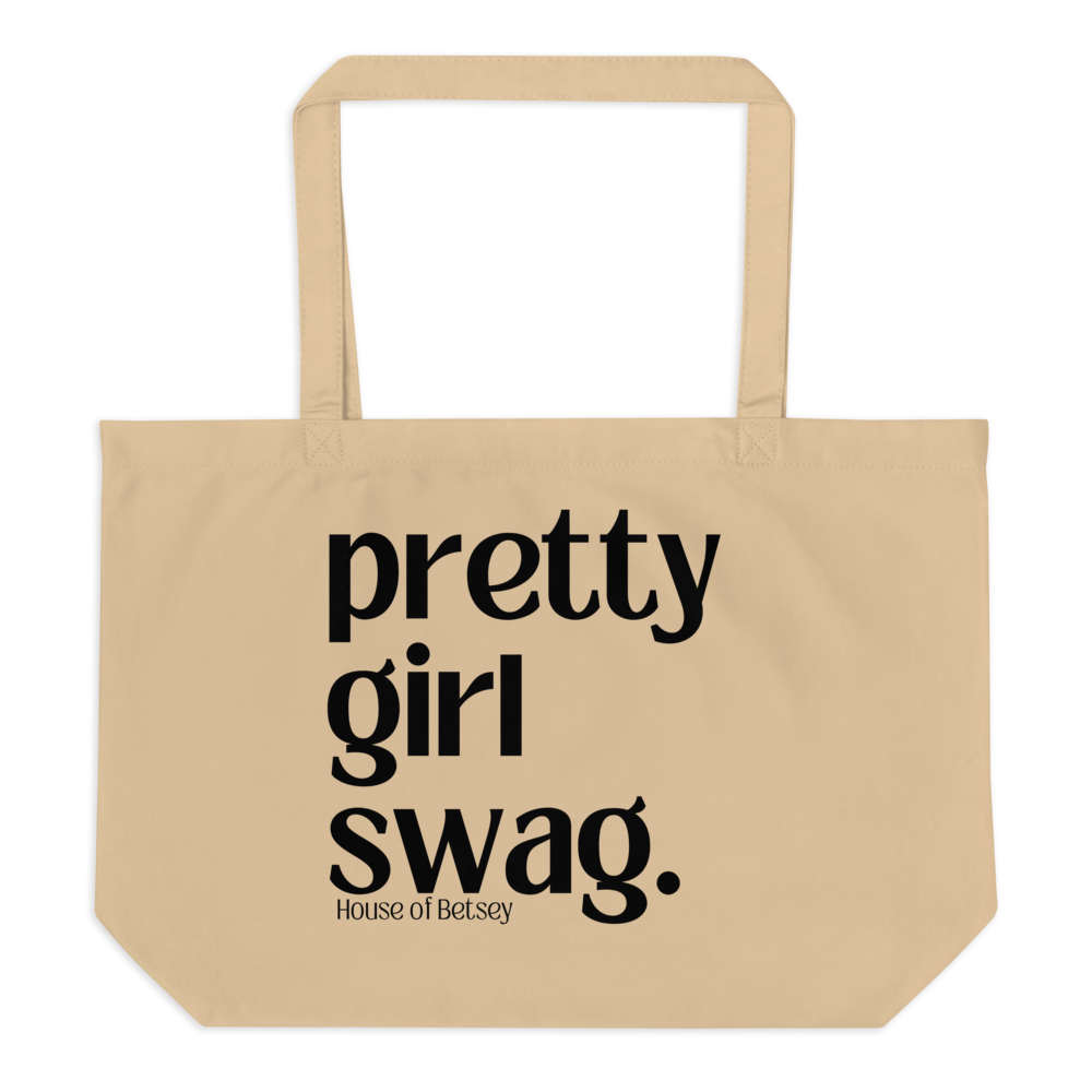 pretty girl swag organic tan tote