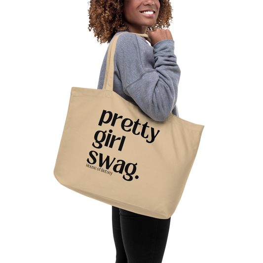 pretty girl swag organic tan tote