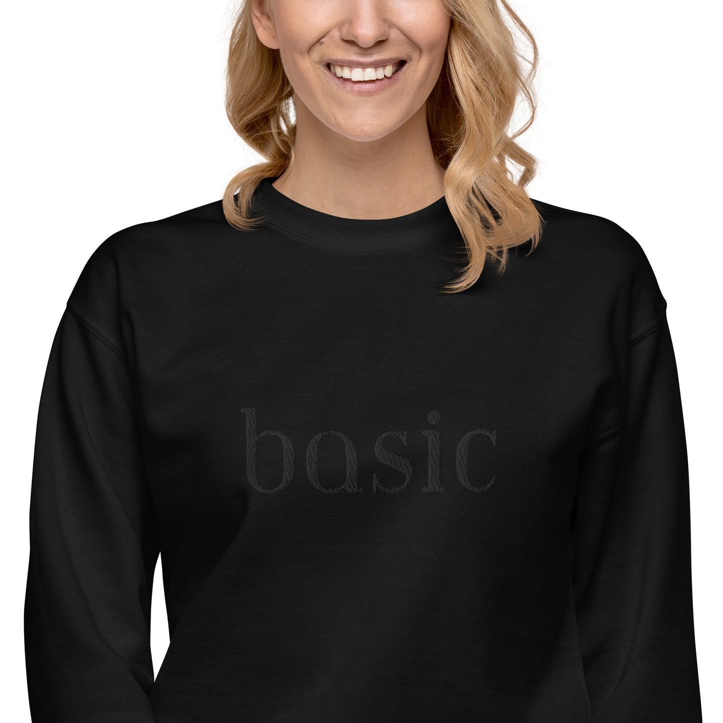 basic black sweatshirt [embroidered]