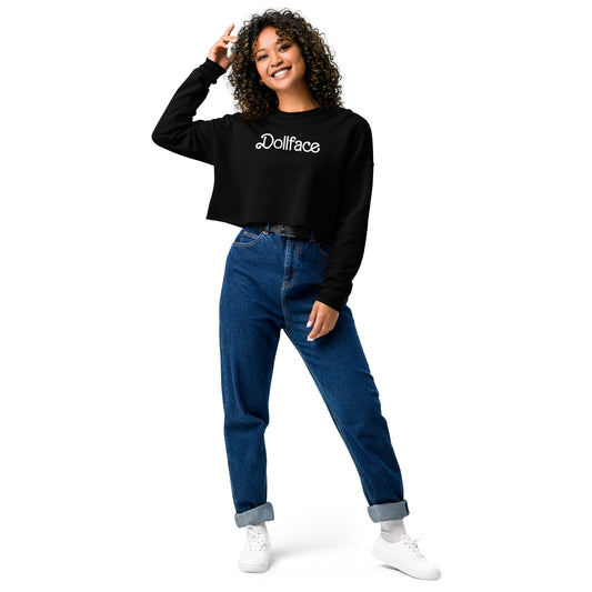 dollface black crop sweatshirt