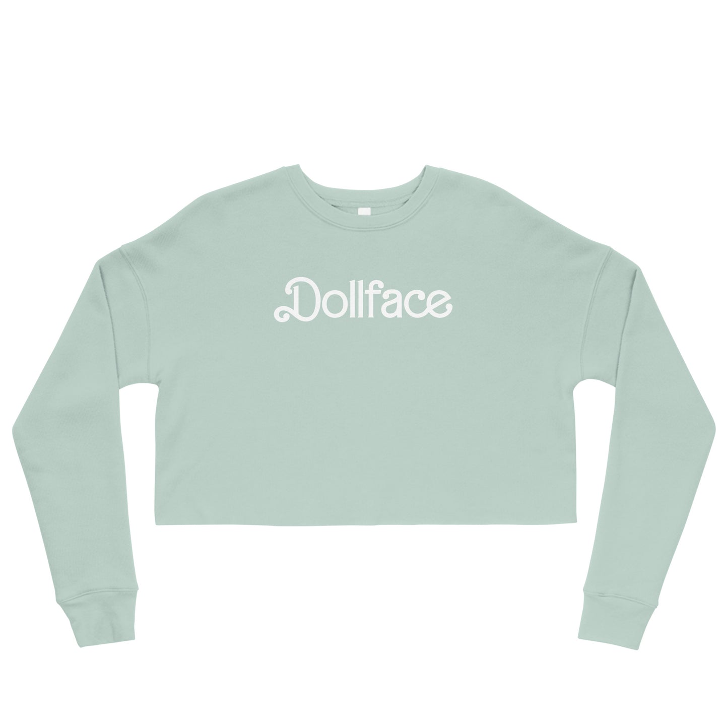 dollface sage crop sweatshirt