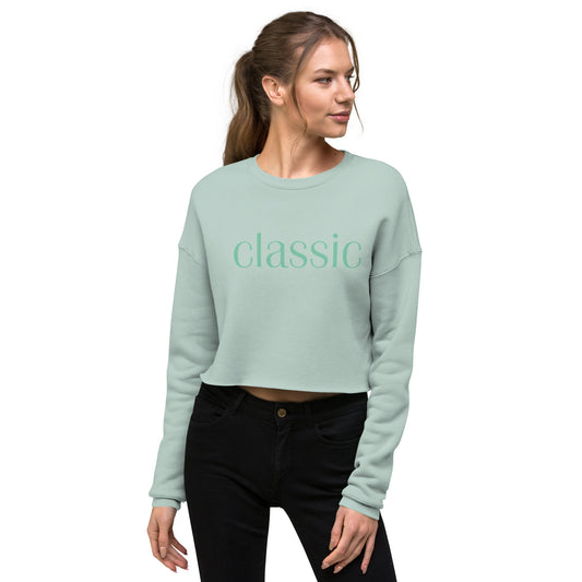 classic sage crop sweatshirt